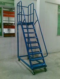 hohe kletternde industrielle Ausrüstungen der Leiter des manuellen Sammelns mit beweglichem Rad