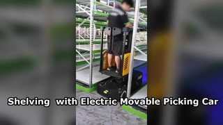 Intelligentes mehrstufiges Regalsystem mit elektrischer Kommissionierlösung
