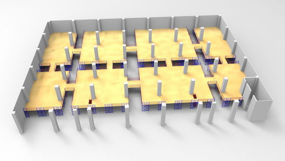 kaufen Grundzwischengeschoss-Spritzlackierverfahren-Metallfach mit offenem Raum Online-Herstellung