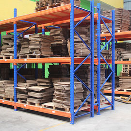 blaues/orange Palettenschwerlastregal 2000kg, kundengebundene Speicher, die System stark beanspruchen
